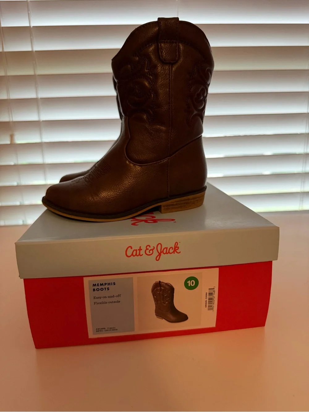 Cat & Jack Brown Toddler Western Memphis Boots